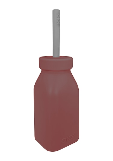 OiOi Şişe + Pipet Velvet Rose / Powder  Grey Bakır