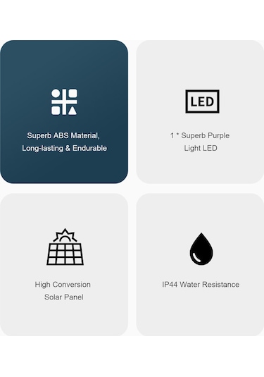 Singree Güneş Enerjili Sivrisinek Kovucu - Ip44 Su Geçirmez Bahçe Ve Teras İçin Led Aydınlatmalı