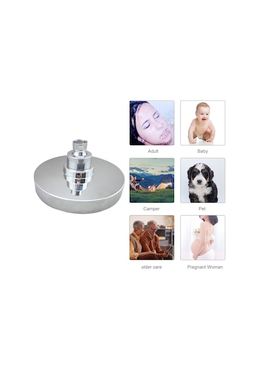 Wezone 6 İnç Dairesel Led Duş Başlığı - Su Akışı İle Çalışır, 3 Renk Sıcaklık Algılama, Yüksek Basınçlı, Anti-tıkanıklık, Abs Malzeme, G1/2 İç Vida Bağlantı Borusu Hariç Diğer