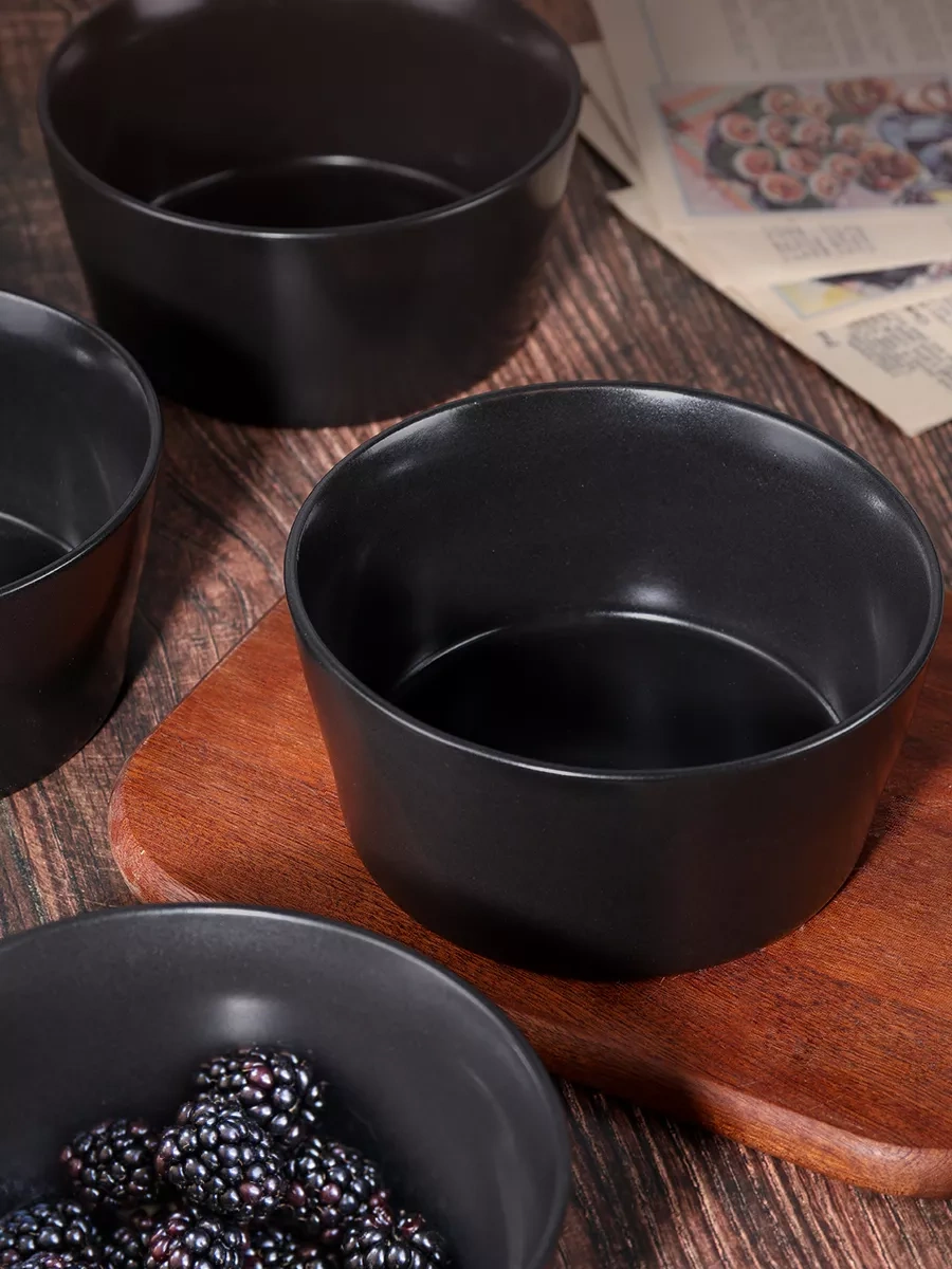 Famıcasa Çorba Tabakları 4 Adet, Derin Tabak 212753616 Siyah