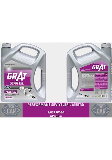 Grat 75W-80 GL-4 Şanzıman Yağı 3 L