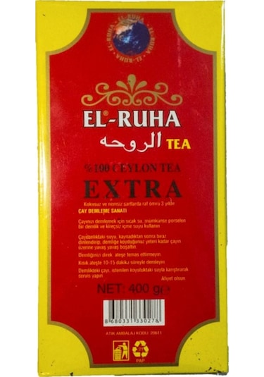 El-Ruha Ceylon Extra İthal Siyah Dökme Çay 2 x 400 G