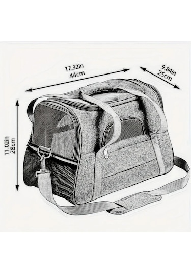 Hightower Gri Taşınabilir Kedi Taşıma Çantası Nylon Sırt Çantası Seyahat Ve Araba Yolculuğu İçin