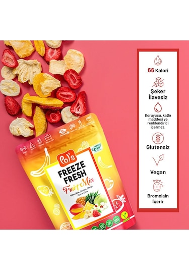 Pol's Freeze Fresh Dondurularak Kurutulmuş Fruit Mix 20 Gr 20 G