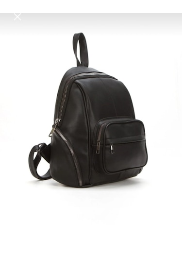 Newish Polo Donna Model Sırt Çantası-yıkama Suni Deri Siyah