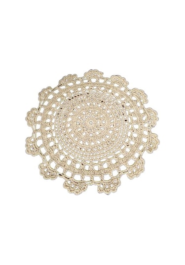 Bej Yastık El Yapımı Yıkanabilir Ev Pamuk Hattı İçecekler Ziyafet İçin Yastık Bardak 45cm Bej