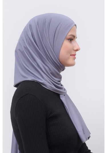 Altobeh Tesettür Kadın Düz Renk Penye Şal Hijab - Gri