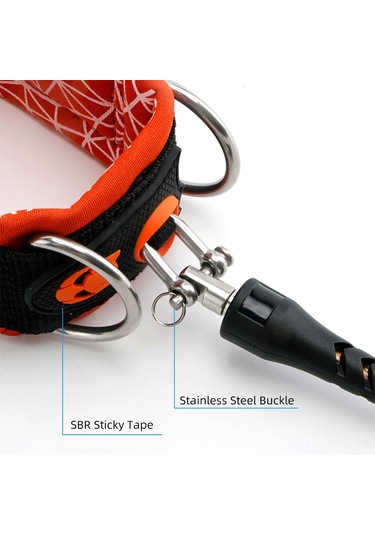 Yaozixa Serbest Dalış Güvenlik Kordonu, Bileklik Ve Karabinerli, Hızlı Çıkma Mekanizması, Su Altı Kayıp Engelleme Tpu Teli - Kırmızı Kırmızı