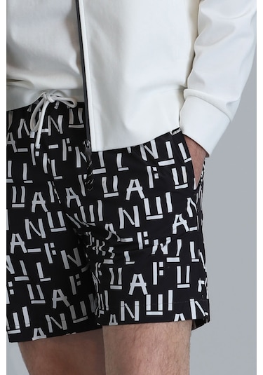 Lufian Erkek Font Deniz Şortu 111220092 Siyah