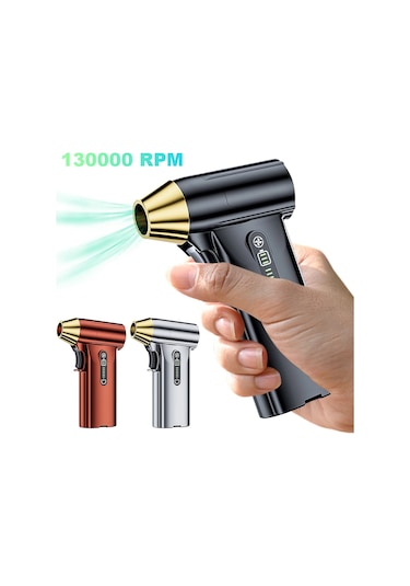 130000 Rpm Mini Turbo Jet Fan Tip-c Şarj Fırçasız Motor El Kanal Fanı Hava Red