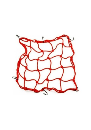 Motosiklet Bagaj Filesi Ahtapot 16 Gözlü Motor Kask Bağlama Eşya Taşıma Filesi Kırmızı Çok Renkli