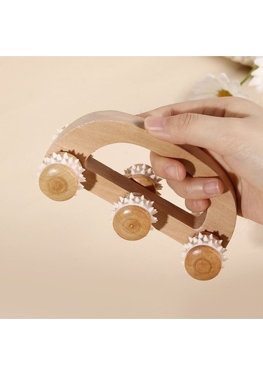 Electronıc Outlet Uygun Tekerlekli Sağlığı Masajcı Manuel Köprüsü Kemer Kas Cbtx Ahşap 6 Fl Kahverengi