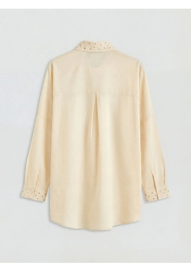Lc Waikiki Sarı Taşlı Oversize Kadın Gömlek Tunik Sari