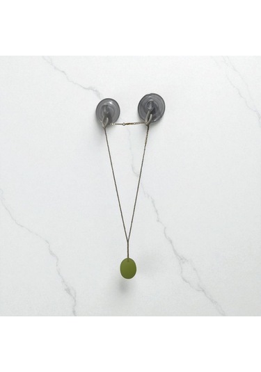 Karanlıkta Parlayan Fosforlu Oval Kolye Gold Renk Metal Zincirli