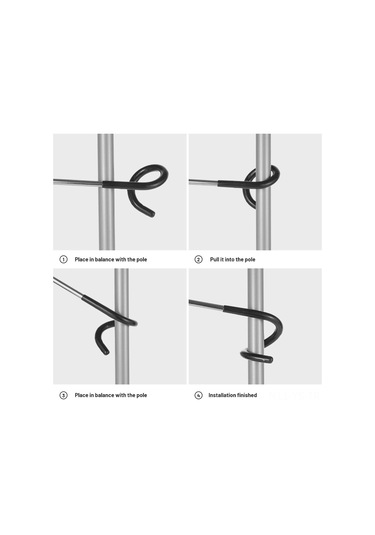 Yunboo Dışarıda Kullanım İçin Çift Yönlü Demir Kuruşak, Kamping Feneri Ve Çanta Asıcı, Lastik Kaplama Kaymazlı, Turuncu Çok Renkli