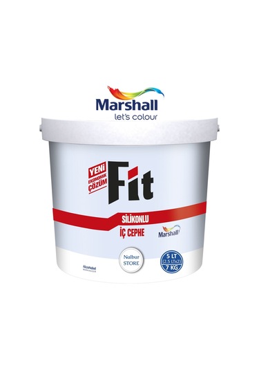 Marshall Fit Silikonlu Iç Cephe Duvar Boyası 5Lt=7Kg-Kokusuz-Kola (282564387)
