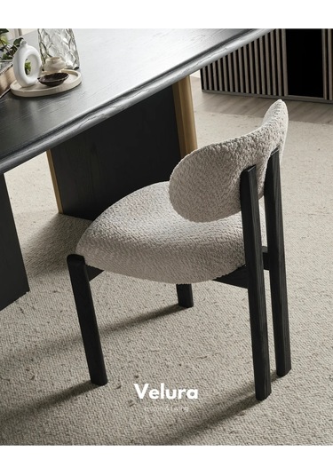 Alaca Yemek Odası Takımı Yemek Masası + 4 Adet Sandalye Siyah