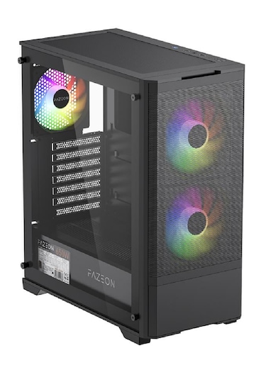 Fazeon F16 650w 80plus Bronze Mesh 2x140mm&1x120mm Argb Fanlı Atx Siyah Bilgisayar Kasası