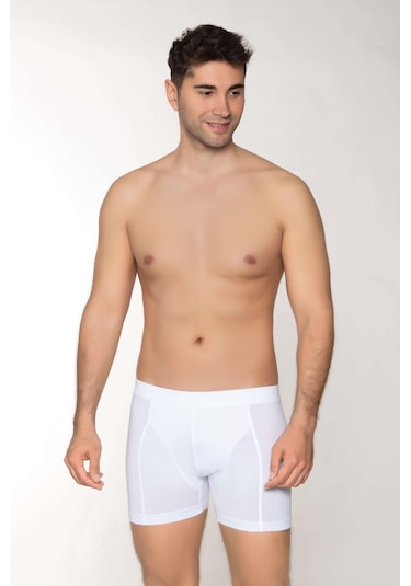 Dowry Erkek Modal Boxer Gizli Lastikli Beyaz Beyaz