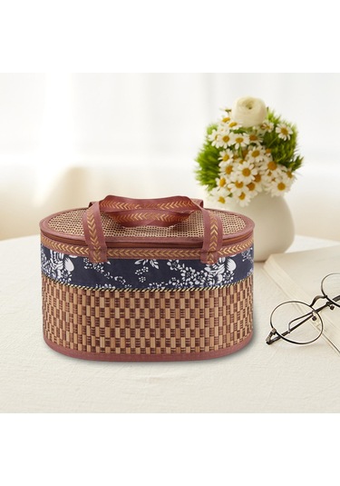 Homyl Katlanabilir Dokuma Gıda Saklama Sepeti Kahverengi