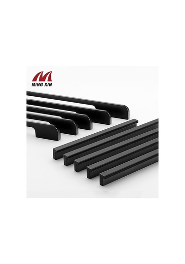 2 Adet Alüminyum Alaşımlı Kapı Kolu Siyah Altın Kapı Kolu Nordic Min