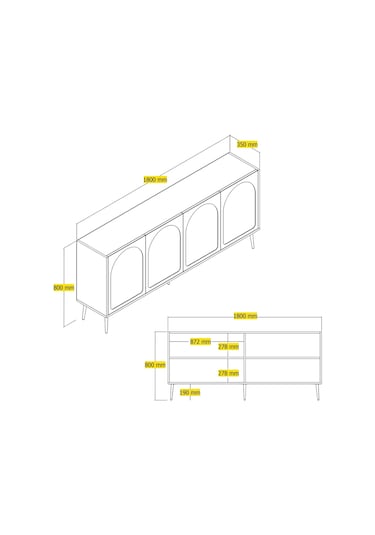 Variant Lyon Konsol - Krem / Altın