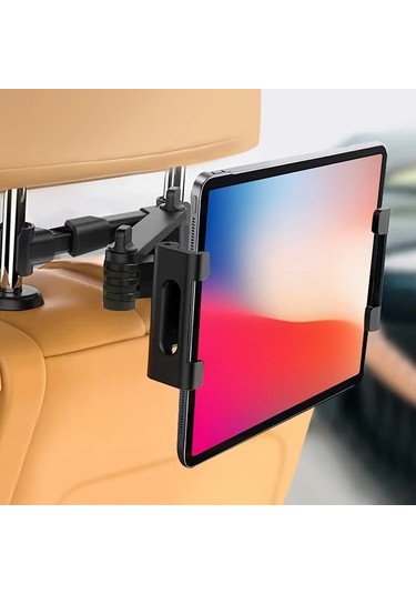 Chuangyinshop Siyah Mobil Araç Koltuğu Baş Destek Yastığı Tablet Telefon Tutucu