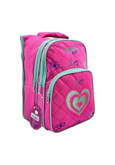 Waddell Bag Pembe Kalp Okul Sırt Çantası - Waddell Kız Okul Çanta Seti