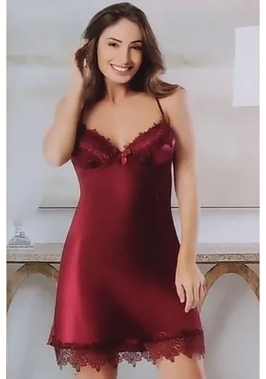 Xses 1002 Kadın Bordo Saten 6'lı Takım Bordo