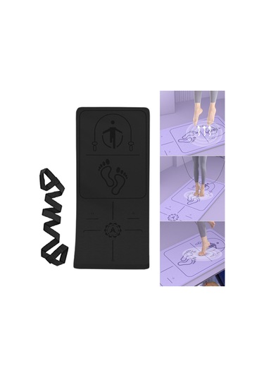 Suntek Atlama İpi Mat Şok Emme Egzersiz Pilates Ev Spor Salonu Siyah
