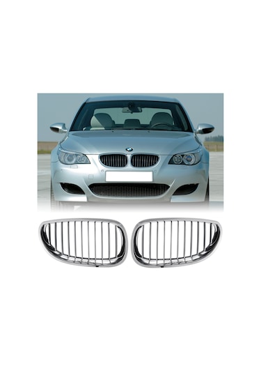 Gkl Bmw E60 LCİ 2004 2009 Ön Panjur Krom Set