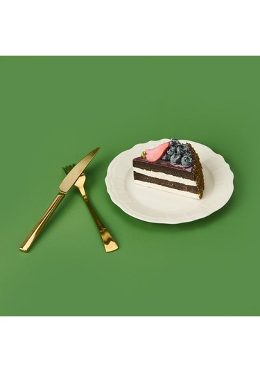 Tulu Porselen Tiffany Tatlı Tabağı - Krem - 19 Cm Krem