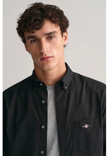 Gant Erkek Siyah Regular Fit Gömlek Siyah