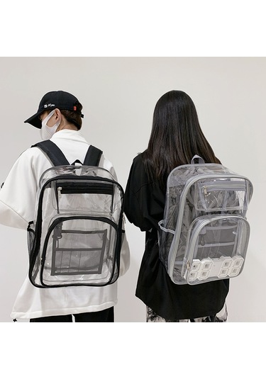 Springsun Renkli Seyahat Ve Spor Etkinlikleri İçin Su Geçirmez Şeffaf Pvc Sırt Çantası - 46x30x16 Cm, Unisex Çok Renkli