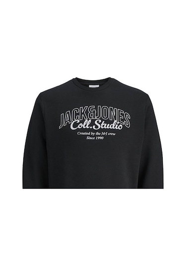 Jack & Jones Jjmakoto Siyah Erkek Sweatshirt 12278601 Siyah