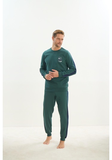 Erkek Uzun Kol Yeşil Eşofman Takım C7t1n5o9 001