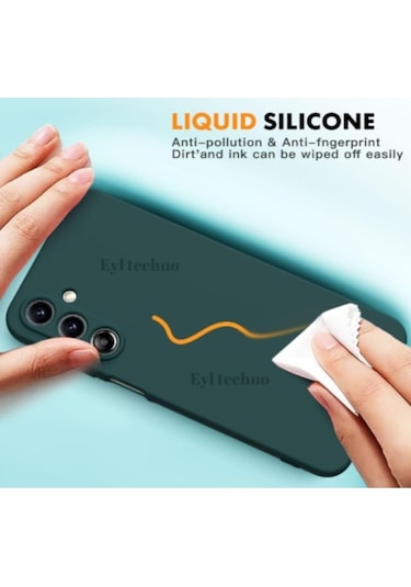 Samsung Galaxy Uyumlu S24 Fe Kılıf Renkli Yumuşak Silikon Kapak+ekran Koruyucu Cam 9h Temperli -yeşil Yeşil