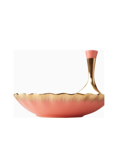 Jonathan Adler Sirena Trefoil Porselen, Pembe Servis Tabağı