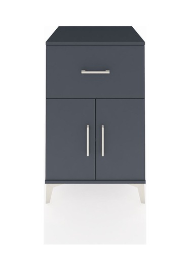 Kronos Komodin Tek Raflı Tek Çekmeceli 2 Kapaklı 60x59x96 Antrasit-antrasit Antrasit