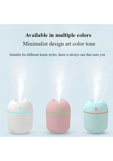 Dashanshop Ultra Sessiz Mavi Usb Nemlendirici Gece Lambası Taşınabilir Yatak Araç Ofis