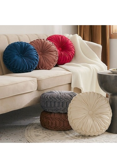 Novahub İskandinav Yuvarlak Kadife Minder - Haki Lacivert - 30x50cm Yurt İçi Um44333-1 Lacivert