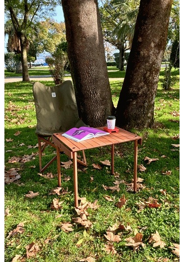 Bag The Joy Trailtop Ahşap Katlanır Kamp Masası -45 60 50cm Ahşap - Kahverengi