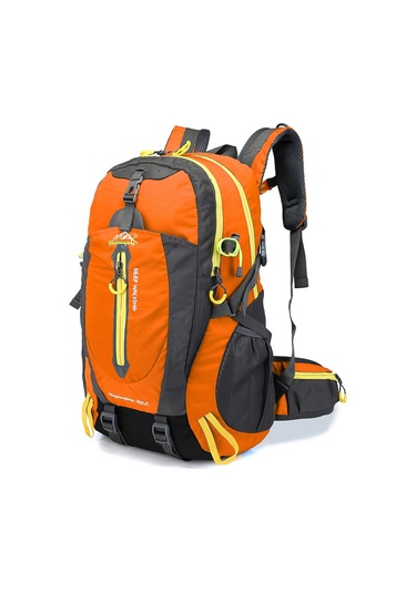 Wezone 40l Ultra Hafif Seyahat Sırt Çantası - Dayanıklı Nylon, 6 Cep, Erkek/kadın İçin Turuncu