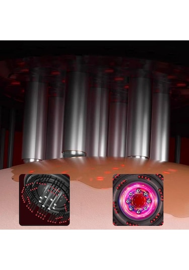 Suntek Akülü Elektrikli Masaj Saç Derisi Fırçası Kırmızı Saç Derisine Masaj Fırçası