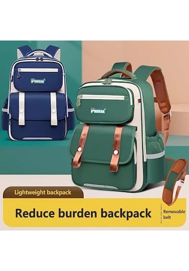 Cordial Yeşil Ayarlanabilir Askılar Büyük Kapasiteli Çoklu Cep Detaylı Şık Kontrast Renkli Harf Baskılı Sırt Çantası Dayanıklı Naylon Kadınlar İçin Rahat Gündelik Çanta Yeşil