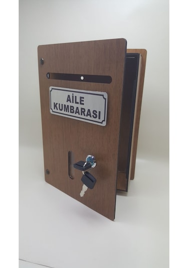Küçük Boy Ahşap Aile Kumbarası