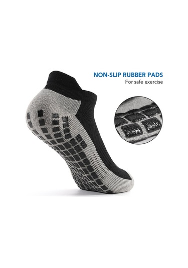 Siyah Kaymaz Futbol Çorapları Spor Ayak Bileği Çorap Atletik Düşük Kesim Çorap Açık Spor Nefes Hızlı 3 Çift Çorap