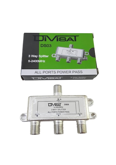 Divisat 1/3 Splitter 5-2400 1 Giriş 3 Çıkış Bölücü