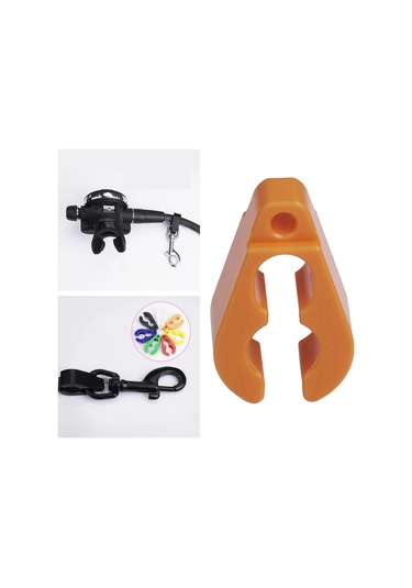 Homyl Uzun Hortum Klipsi Tutucu Hafif Şnorkelli Dalış Turuncu