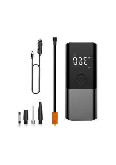 Fortunelane Siyah Akıllı Pompa - Otomatik Kesme, Led Işık, Usb Powerbank, 5 Modlu, 150psı, Araçlı